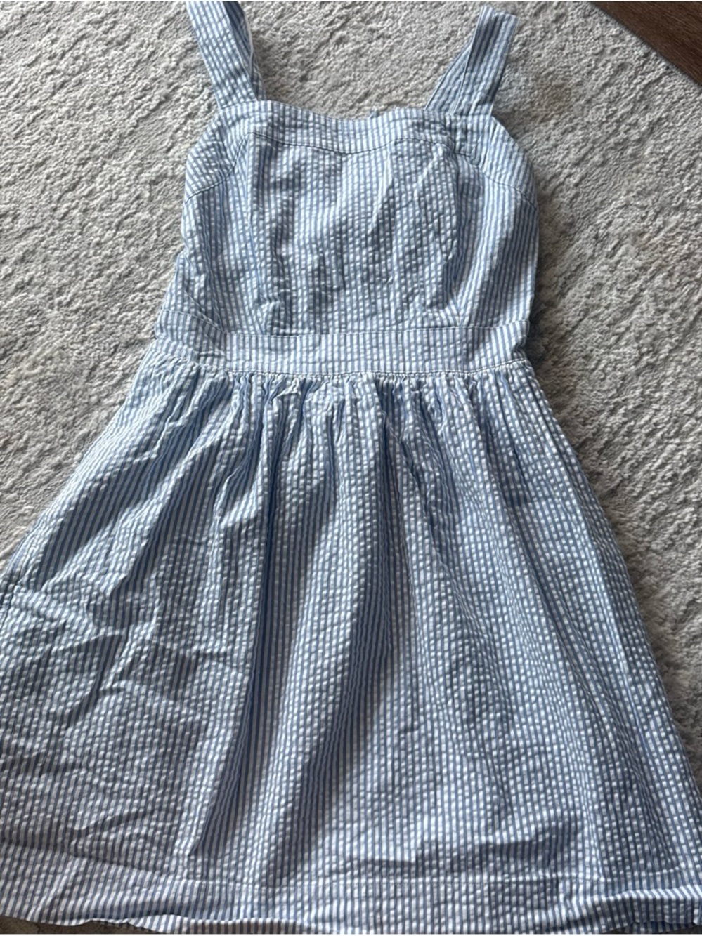 Blue and White Striped JCrew Dress